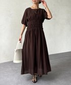 【シェトワ/Chez toi】のウエストシャーリングワンピース 人気、トレンドファッション・服の通販 founy(ファニー) ファッション Fashion レディースファッション WOMEN ワンピース Dress カーディガン Cardigan サンダル Sandals シャーリング Shirring シューズ Shoes ショルダー Shoulder シンプル Simple バケツ Bucket フラット Flat ブルゾン Blouson メタリック Metallic メッシュ Mesh リゾート Resort リラックス Relax プチプライス・低価格 Affordable おすすめ Recommend thumbnail ブラウン|ID: prp329100004565895 ipo3291000000032290371