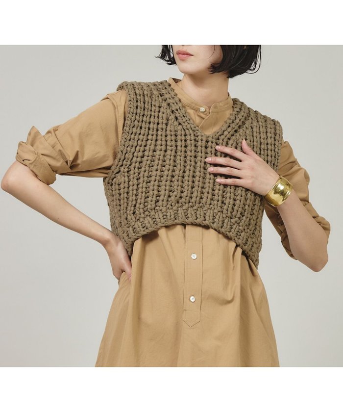 【カレンソロジー/Curensology】のローゲージハンドニットベスト インテリア・キッズ・メンズ・レディースファッション・服の通販 founy(ファニー) https://founy.com/ ファッション Fashion レディースファッション Fashion for Women アウター Coat / Outerwear Collection トップス・カットソー Cut & Sew Tops ニット Knit Tops & Sweaters ベスト&ジレ / 重ね着スタイル Vests & Gilets インナー Innerwear エレガント 上品 Elegant ハンド Hand, Handmade ベスト Vest, Waistcoat 春 Spring 畦 Ribbed Knit |ID: prp329100004565897 ipo3291000000032700567