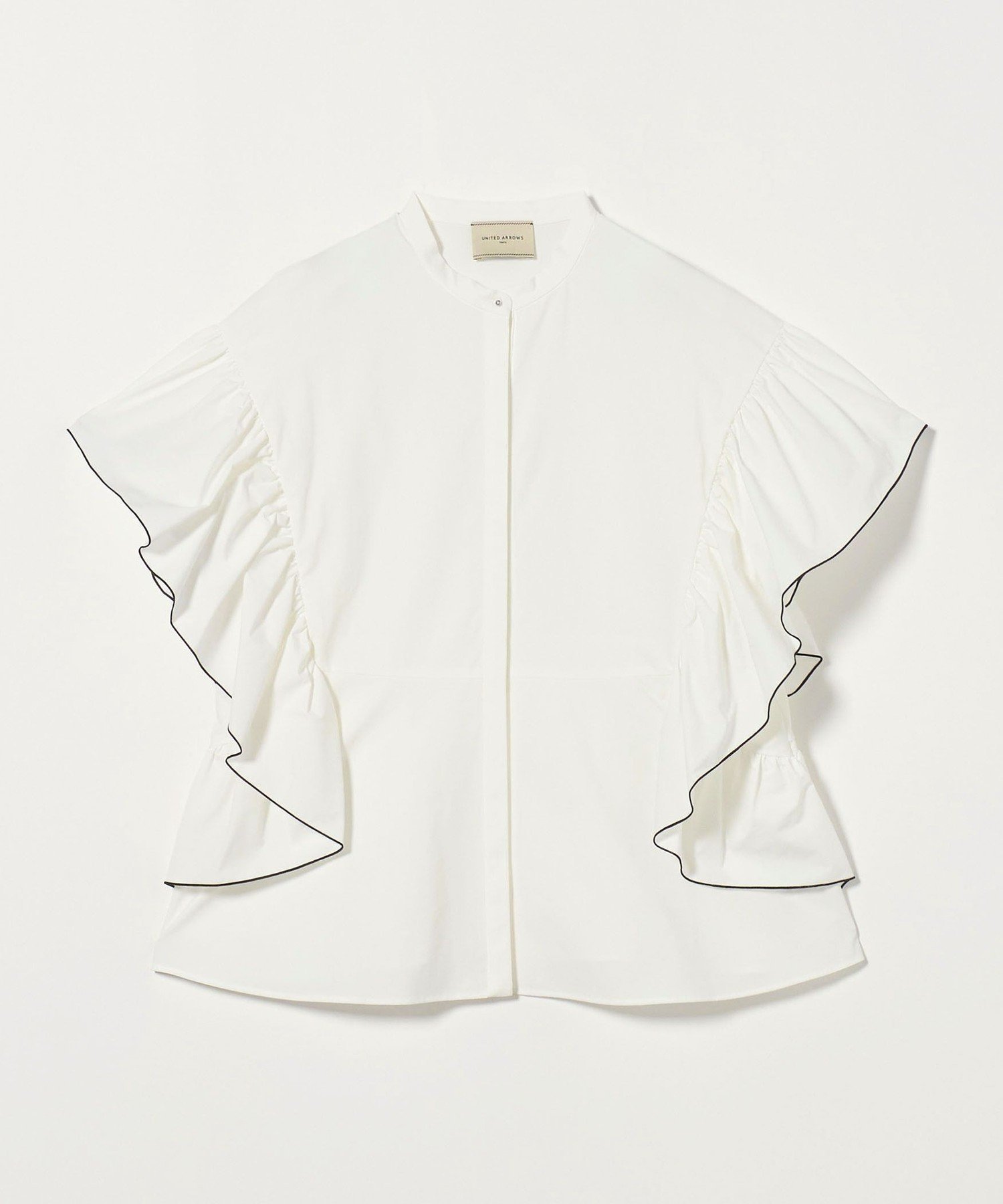 【ユナイテッドアローズ/UNITED ARROWS】のイージー フレアスリーブ ブラウス -撥水・UVカット・防シワ- インテリア・キッズ・メンズ・レディースファッション・服の通販 founy(ファニー) 　ファッション　Fashion　レディースファッション　WOMEN　トップス・カットソー　Tops/Tshirt　シャツ/ブラウス　Shirts/Blouses　ギャザー　Gather　スリーブ　Sleeve　セットアップ　Set Up　タフタ　Taffeta　フレア　Flare　ペプラム　Peplum　ワイド　Wide　おすすめ　Recommend　OFF WHITE|ID: prp329100004565902 ipo3291000000032290399