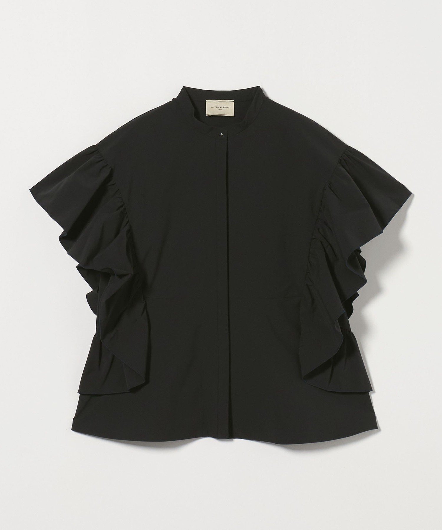 【ユナイテッドアローズ/UNITED ARROWS】のイージー フレアスリーブ ブラウス -撥水・UVカット・防シワ- インテリア・キッズ・メンズ・レディースファッション・服の通販 founy(ファニー) 　ファッション　Fashion　レディースファッション　WOMEN　トップス・カットソー　Tops/Tshirt　シャツ/ブラウス　Shirts/Blouses　ギャザー　Gather　スリーブ　Sleeve　セットアップ　Set Up　タフタ　Taffeta　フレア　Flare　ペプラム　Peplum　ワイド　Wide　おすすめ　Recommend　BLACK|ID: prp329100004565902 ipo3291000000032290401