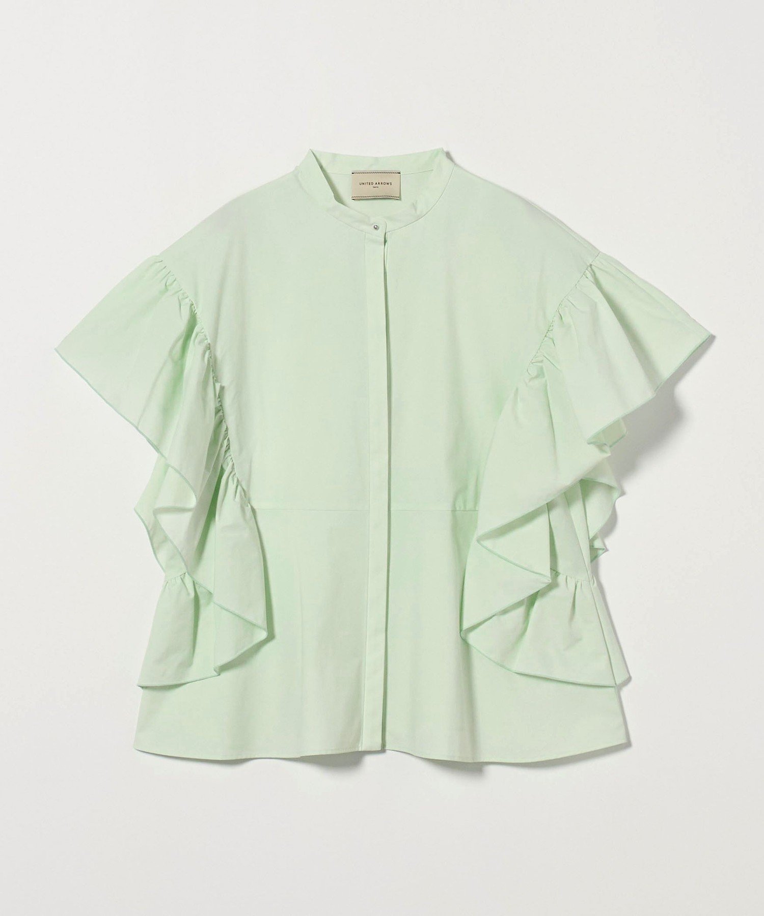 【ユナイテッドアローズ/UNITED ARROWS】のイージー フレアスリーブ ブラウス -撥水・UVカット・防シワ- インテリア・キッズ・メンズ・レディースファッション・服の通販 founy(ファニー) 　ファッション　Fashion　レディースファッション　WOMEN　トップス・カットソー　Tops/Tshirt　シャツ/ブラウス　Shirts/Blouses　ギャザー　Gather　スリーブ　Sleeve　セットアップ　Set Up　タフタ　Taffeta　フレア　Flare　ペプラム　Peplum　ワイド　Wide　おすすめ　Recommend　LIME|ID: prp329100004565902 ipo3291000000032290402