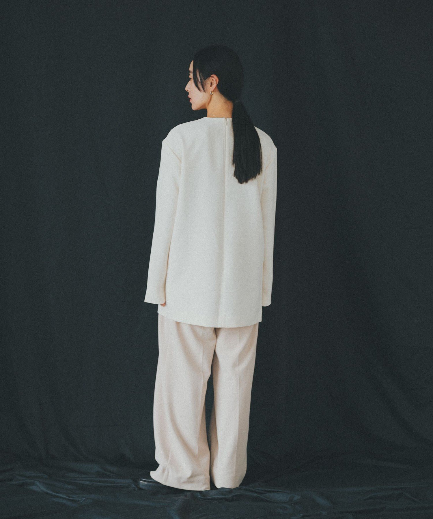 【その他のブランド/Other】の【別注】 aluna / Nagisa Nagaya * green label relaxing ミニ ワンピース インテリア・キッズ・メンズ・レディースファッション・服の通販 founy(ファニー) 　ファッション　Fashion　レディースファッション　WOMEN　ワンピース　Dress　オケージョン　Occasion　秋　Autumn/Fall　シンプル　Simple　ジャケット　Jacket　スラックス　Slacks　スリット　Slit　バランス　Balance　別注　Special Order　ワイド　Wide　冬　Winter　おすすめ　Recommend　エレガント 上品　Elegant　ビジネス 仕事 通勤　Business　OFF WHITE|ID: prp329100004565903 ipo3291000000032290403
