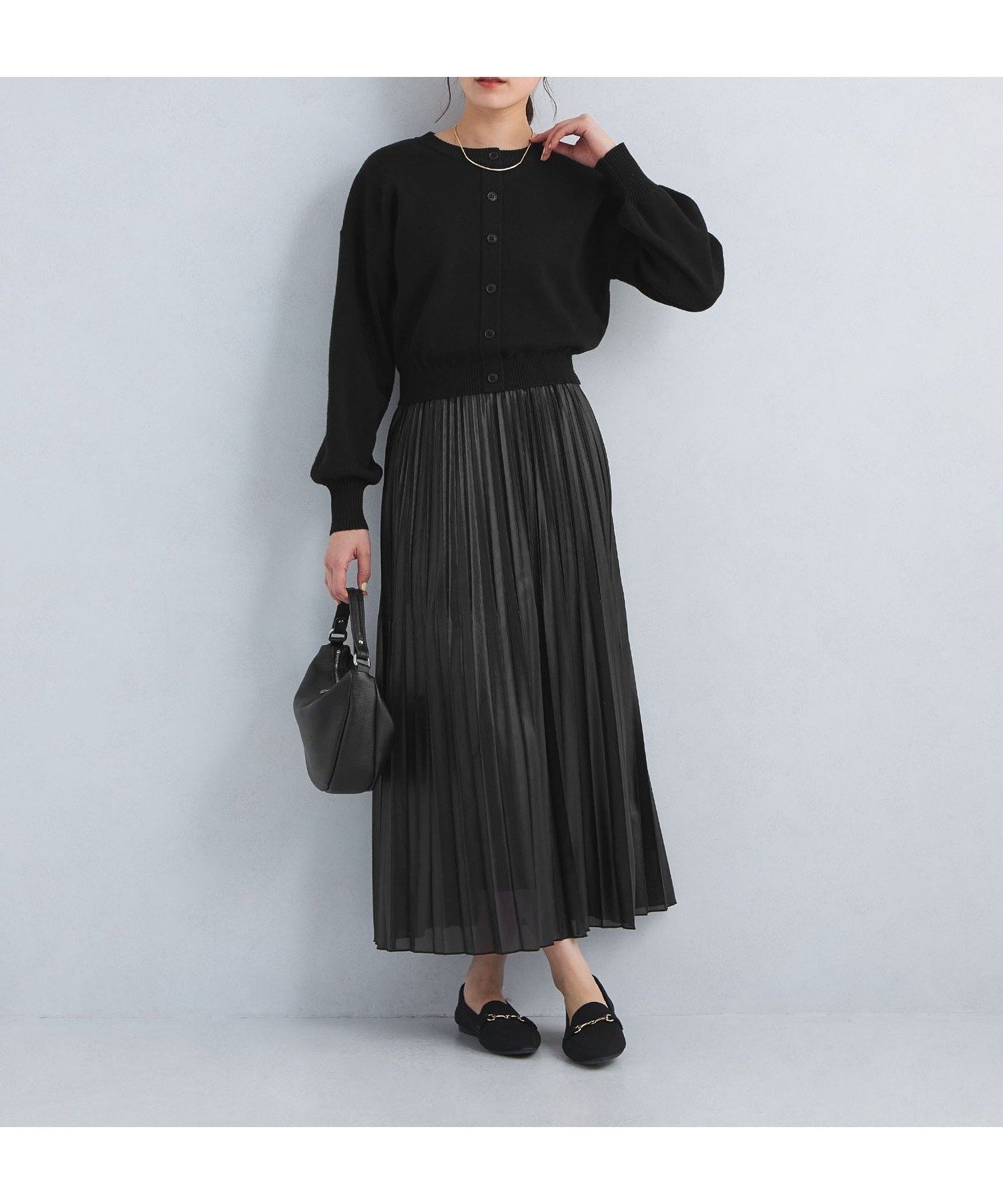 【その他のブランド/Other】のニット ドッキング ワンピース インテリア・キッズ・メンズ・レディースファッション・服の通販 founy(ファニー) 　ファッション　Fashion　レディースファッション　WOMEN　ワンピース　Dress　おすすめ　Recommend　シューズ　Shoes　ドッキング　Docking　フェミニン　Feminine　フラット　Flat　エレガント 上品　Elegant　ビジネス 仕事 通勤　Business　冬　Winter　秋　Autumn/Fall　BLACK|ID: prp329100004565909 ipo3291000000032290430