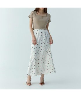 【エイミーイストワール/eimy istoire】のcherry patternスカート 人気、トレンドファッション・服の通販 founy(ファニー) ファッション Fashion レディースファッション WOMEN スカート Skirt エレガント 上品 Elegant 春 Spring コンパクト Compact シンプル Simple チェリー Cherry バランス Balance フェミニン Feminine モチーフ Motif リブニット Rib Knit S/S・春夏 Ss・Spring/Summer 夏 Summer |ID:prp329100004565919