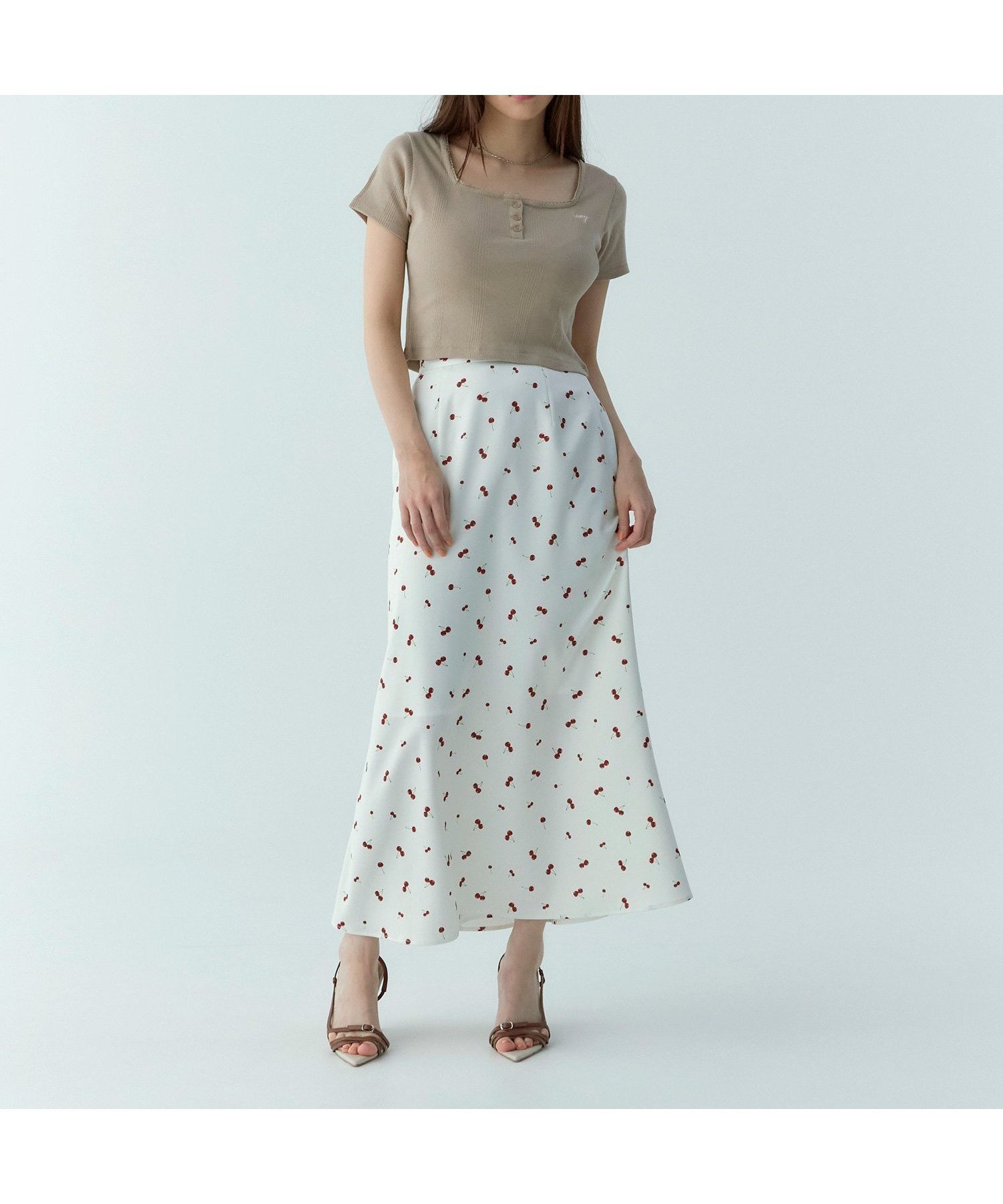 【エイミーイストワール/eimy istoire】のcherry patternスカート 人気、トレンドファッション・服の通販 founy(ファニー) 　ファッション　Fashion　レディースファッション　WOMEN　スカート　Skirt　エレガント 上品　Elegant　春　Spring　コンパクト　Compact　シンプル　Simple　チェリー　Cherry　バランス　Balance　フェミニン　Feminine　モチーフ　Motif　リブニット　Rib Knit　S/S・春夏　Ss・Spring/Summer　夏　Summer　 other-1|ID: prp329100004565919 ipo3291000000032290476