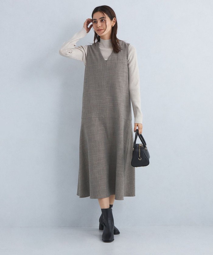 【その他のブランド/Other】のsize SHORTあり Vネック ナロー ジャンパースカート -防シワ- インテリア・キッズ・メンズ・レディースファッション・服の通販 founy(ファニー) https://founy.com/ ファッション Fashion レディースファッション WOMEN スカート Skirt 秋 Autumn/Fall コンパクト Compact フェミニン Feminine ロング Long おすすめ Recommend エレガント 上品 Elegant ビジネス 仕事 通勤 Business |ID: prp329100004565929 ipo3291000000032290524