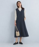 【その他のブランド/Other】のsize SHORTあり Vネック ナロー ジャンパースカート -防シワ- NAVY|ID: prp329100004565929 ipo3291000000032290530
