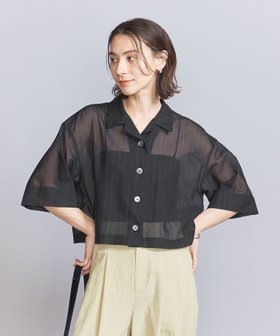 【ビューティ&ユース ユナイテッドアローズ/BEAUTY&YOUTH / UNITED ARROWS】のポリエステルコットン シアーストライプ シャツ -ウォッシャブル- 人気、トレンドファッション・服の通販 founy(ファニー) ファッション Fashion レディースファッション WOMEN トップス・カットソー Tops/Tshirt シャツ/ブラウス Shirts/Blouses ウォッシャブル Washable キャミソール Camisole シアー Sheer ショート Short ストライプ Stripe スラックス Slacks タンク Tank バランス Balance ボトム Bottom 羽織 Haori マニッシュ Mannish ワイド Wide おすすめ Recommend 夏 Summer |ID:prp329100004565933