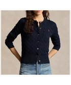 【ラルフローレン/RALPH LAUREN】のケーブルニット コットン クルーネック カーディガン 400ブルー|ID: prp329100004565940 ipo3291000000032290584
