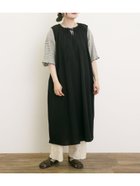 【サマンサモスモス/Samansa Mos2】の◎柄アソートノースリワンピース 人気、トレンドファッション・服の通販 founy(ファニー) ファッション Fashion レディースファッション WOMEN ワンピース Dress インナー Inner ノースリーブ No Sleeve リボン Ribbon ロング Long 羽織 Haori thumbnail ブラック|ID: prp329100004565947 ipo3291000000032290633