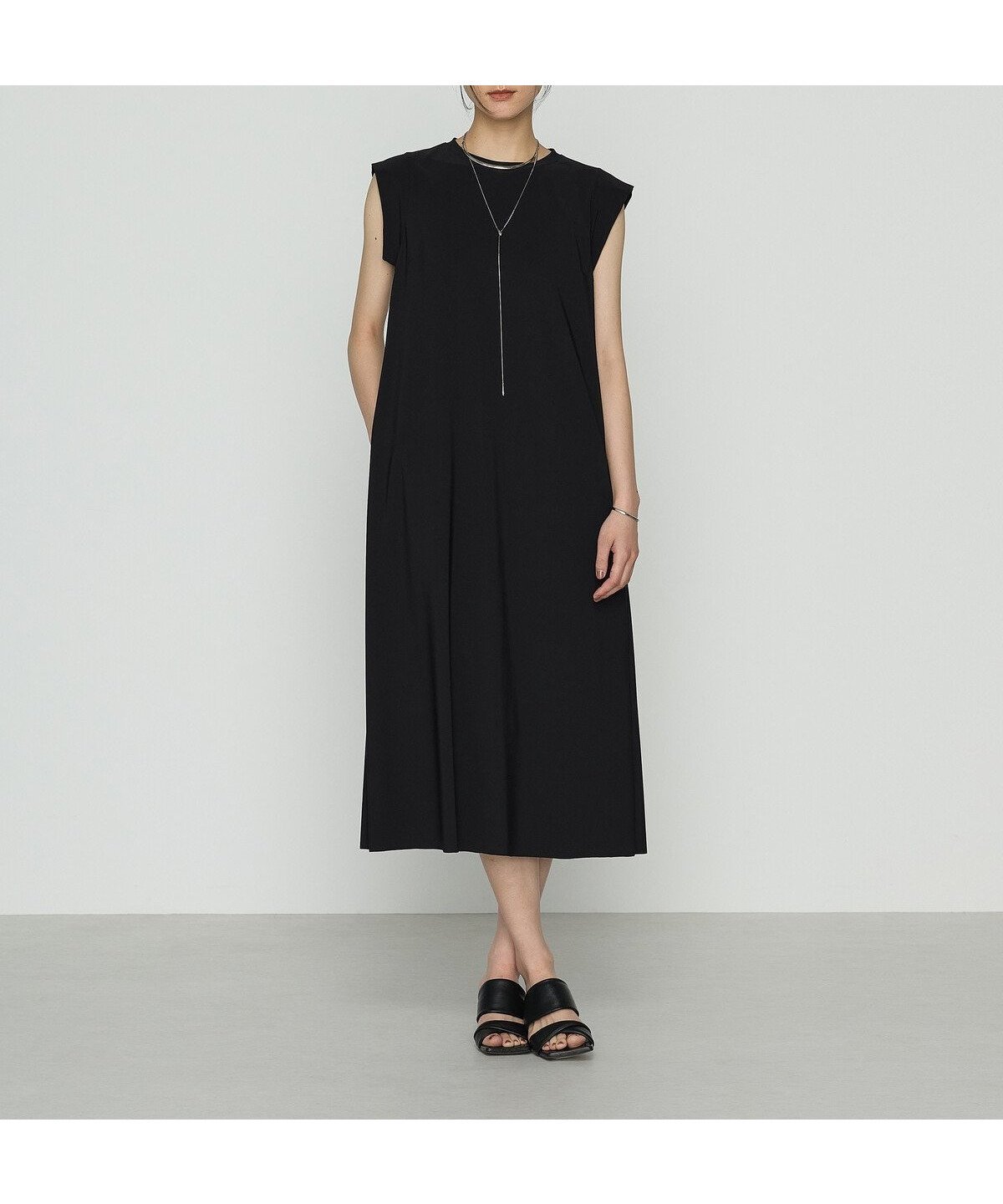 【コムサ/COMME CA】の+サイズ ユーロジャージー Iライン ロングワンピース インテリア・キッズ・メンズ・レディースファッション・服の通販 founy(ファニー) 　ファッション　Fashion　レディースファッション　WOMEN　ワンピース　Dress　2024年　2024　2024春夏・S/S　Ss,Spring/Summer,2024　おすすめ　Recommend　イタリア　Italy　ジャージー　Jersey　ストレッチ　Stretch　スポーツ　Sports　スリーブ　Sleeve　ノースリーブ　No Sleeve　ロング　Long　05:ブラック|ID: prp329100004565971 ipo3291000000032290800