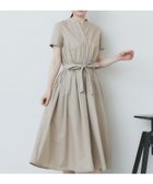 【インデックス/INDEX】の《andGIRL掲載》タックフレアワンピース【洗濯機洗い可/イージーアイロン】 ベージュ|ID: prp329100004565972 ipo3291000000032625895