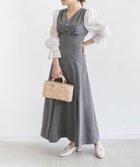 【ランダ/RANDA】のパフスリーブレースアップワンピース GRAY|ID: prp329100004565984 ipo3291000000032290915