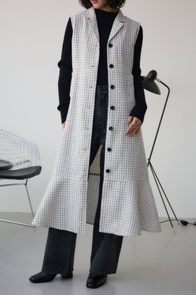 【アズール バイ マウジー/AZUL by moussy】のオープンカラージレワンピース 人気、トレンドファッション・服の通販 founy(ファニー) ファッション Fashion レディースファッション WOMEN アウター Coat Outerwear おすすめ Recommend シンプル Simple ツイード Tweed フレア Flare 春 Spring 無地 Plain Color 秋 Autumn/Fall |ID:prp329100004566000