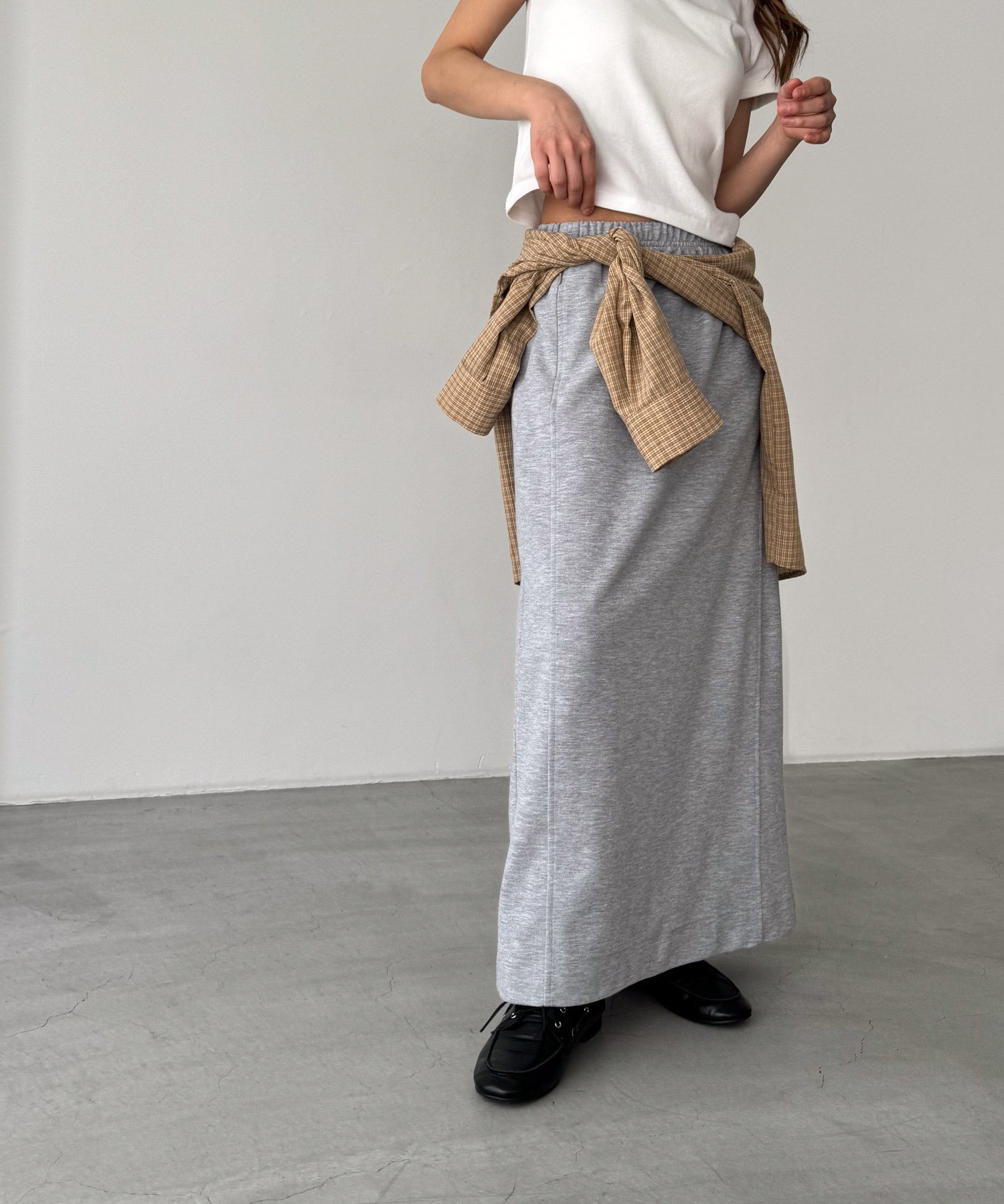 【キャナルジーン/CANAL JEAN】のEl mar パイルロングスカート インテリア・キッズ・メンズ・レディースファッション・服の通販 founy(ファニー) 　ファッション　Fashion　レディースファッション　WOMEN　スカート　Skirt　ロングスカート　Long Skirt　シンプル　Simple　スリット　Slit　セットアップ　Set Up　ポケット　Pocket　ロング　Long　グレー|ID: prp329100004566001 ipo3291000000032291140