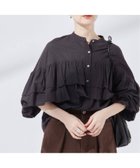 【ジャーナルスタンダード レサージュ/journal standard L'essage】のオーガンジーフリルシャツ ブラック|ID:prp329100004566024