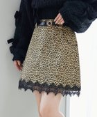 【マジェスティック レゴン/MAJESTIC LEGON】の細ベルトミニスカパン 人気、トレンドファッション・服の通販 founy(ファニー) ファッション Fashion レディースファッション WOMEN ベルト Belts 台形 Trapezoid thumbnail ベージュ柄|ID: prp329100004566027 ipo3291000000032291317