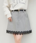 【マジェスティック レゴン/MAJESTIC LEGON】の細ベルトミニスカパン 人気、トレンドファッション・服の通販 founy(ファニー) ファッション Fashion レディースファッション WOMEN ベルト Belts 台形 Trapezoid thumbnail ブラック柄|ID: prp329100004566027 ipo3291000000032291324