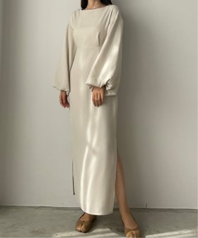 【ジュノア/JUNOAH】のパフスリーブIラインワンピース 人気、トレンドファッション・服の通販 founy(ファニー) ファッション Fashion レディースファッション WOMEN ワンピース Dress スリーブ Sleeve |ID:prp329100004566033
