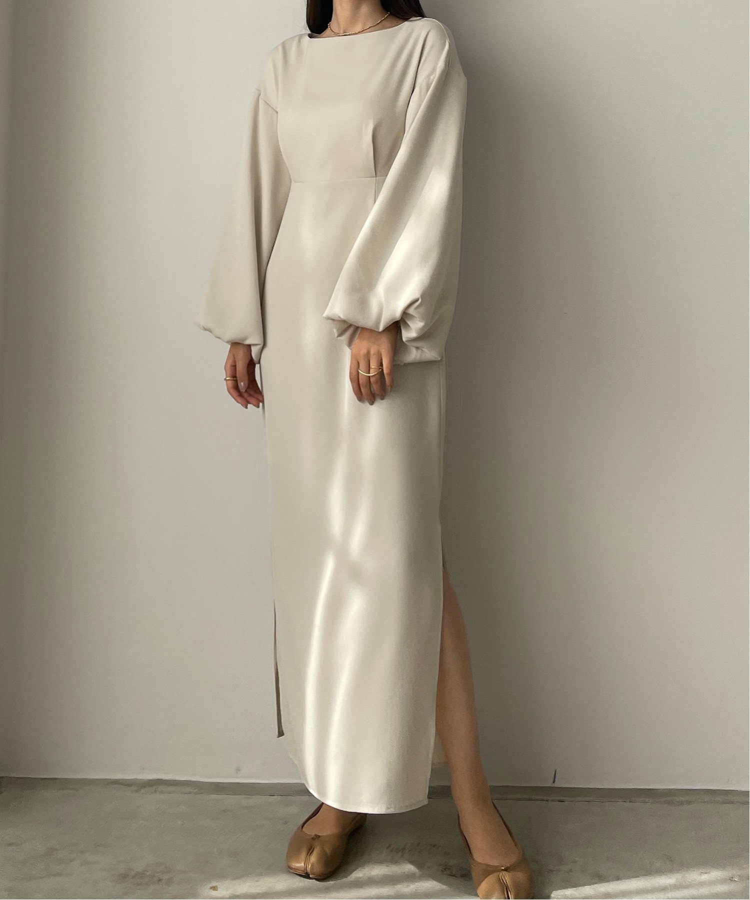 【ジュノア/JUNOAH】のパフスリーブIラインワンピース 人気、トレンドファッション・服の通販 founy(ファニー) 　ファッション　Fashion　レディースファッション　WOMEN　ワンピース　Dress　スリーブ　Sleeve　 other-1|ID: prp329100004566033 ipo3291000000032291344