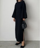 【ジュノア/JUNOAH】のパフスリーブIラインワンピース 人気、トレンドファッション・服の通販 founy(ファニー) ファッション Fashion レディースファッション WOMEN ワンピース Dress スリーブ Sleeve thumbnail ブラック|ID: prp329100004566033 ipo3291000000032291347