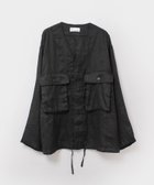 【アールエヌエーエヌ/RNA-N】のB2880 リネンワークシャツジャケット 人気、トレンドファッション・服の通販 founy(ファニー) ファッション Fashion レディースファッション WOMEN アウター Coat Outerwear ジャケット Jackets ダブル Double ポケット Pocket ミリタリー Military リネン Linen ワーク Work 軽量 Lightweight thumbnail ブラック|ID: prp329100004566049 ipo3291000000032291480