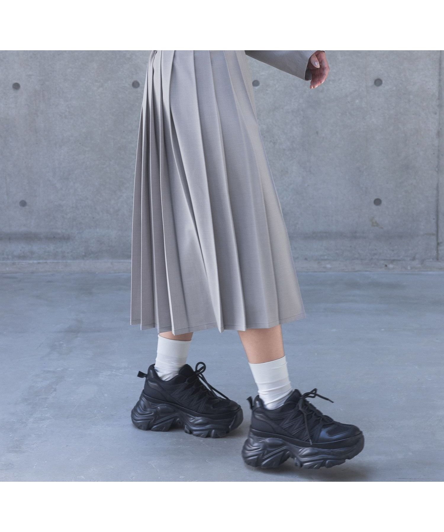 【ページボーイ/PAGEBOY】のプリーツミディスカート インテリア・キッズ・メンズ・レディースファッション・服の通販 founy(ファニー) 　ファッション　Fashion　レディースファッション　WOMEN　スカート　Skirt　アシンメトリー　Asymmetry　インナー　Inner　ショート　Short　ジャケット　Jacket　スラックス　Slacks　セットアップ　Set Up　プリーツ　Pleats　ラップ　Wrap　グレー13|ID: prp329100004566051 ipo3291000000032291504