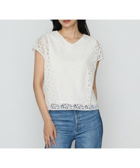 【コムサ/COMME CA】のリーフ柄ラッセルレース ブラウス 人気、トレンドファッション・服の通販 founy(ファニー) ファッション Fashion レディースファッション WOMEN トップス・カットソー Tops/Tshirt シャツ/ブラウス Shirts/Blouses インナー Inner ジャケット Jacket ボタニカル Botanical モチーフ Motif ラッセル Russell リーフ Leaf レース Race エレガント 上品 Elegant 人気 Popularity 夏 Summer |ID:prp329100004566052
