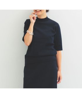 【デミルクス ビームス/Demi-Luxe BEAMS】のシンプル モックネック ニット .M 人気、トレンドファッション・服の通販 founy(ファニー) ファッション Fashion レディースファッション Fashion for Women トップス・カットソー Cut & Sew Tops ニット Knit Tops & Sweaters シンプル Simple, Minimal ストレッチ Stretch, Stretchy Fabric セットアップ Set-Up, Coordinated Outfit ブラウジング Blouson Silhouette, Cinched Waist ミラノリブ Milano Rib, Milano Stitch モックネック Mock Neck, Short Turtleneck エレガント 上品 Elegant |ID:prp329100004566055