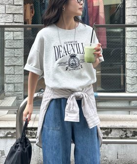 【その他のブランド/Other】のエンブレム刺繍ポンチTシャツプルオーバー 人気、トレンドファッション・服の通販 founy(ファニー) ファッション Fashion レディースファッション WOMEN トップス・カットソー Tops/Tshirt シャツ/ブラウス Shirts/Blouses ロング / Tシャツ T-Shirts プルオーバー Pullover 2025年 2025 2025春夏・S/S Ss,Spring/Summer,2025 なめらか Smooth フランス France フロント Front リラックス Relax |ID:prp329100004566081