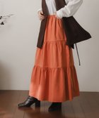 【センスオブプレイス/SENSE OF PLACE by URBAN RESEARCH】のスウェードタッチティアードスカート 人気、トレンドファッション・服の通販 founy(ファニー) ファッション Fashion レディースファッション WOMEN スカート Skirt ティアードスカート Tiered Skirts おすすめ Recommend コンパクト Compact スウェット Sweat セーター Sweater ワンポイント One Point 切替 Switching 秋 Autumn/Fall thumbnail ORANGE|ID: prp329100004566090 ipo3291000000032291843
