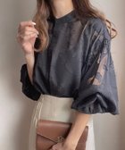 【ジュノア/JUNOAH】のFILLOU フラワージャガードシャツ ブラック|ID: prp329100004566110 ipo3291000000033875532