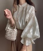 【ジュノア/JUNOAH】のFILLOU フラワージャガードシャツ アイボリー|ID: prp329100004566110 ipo3291000000033875534