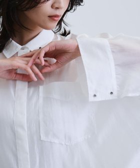 【インディヴィ/INDIVI】のシアーローンステンカラーシャツ/シアーシャツ/シアートップス/夏服 人気、トレンドファッション・服の通販 founy(ファニー) ファッション Fashion レディースファッション Fashion for Women トップス・カットソー Cut & Sew Tops シャツ・ブラウス・オフィスカジュアル Elegant Blouses & Button-Ups アクセサリー Fashion Accessories シアー Sheer, See-Through シンプル Simple, Minimal スリーブ Sleeve, Long Sleeve / Short Sleeve デニム Denim, Jeans Material バランス Balance, Style Balance ルーズ Loose, Oversized ワイド Wide, Wide Fit 夏 Summer |ID:prp329100004566119