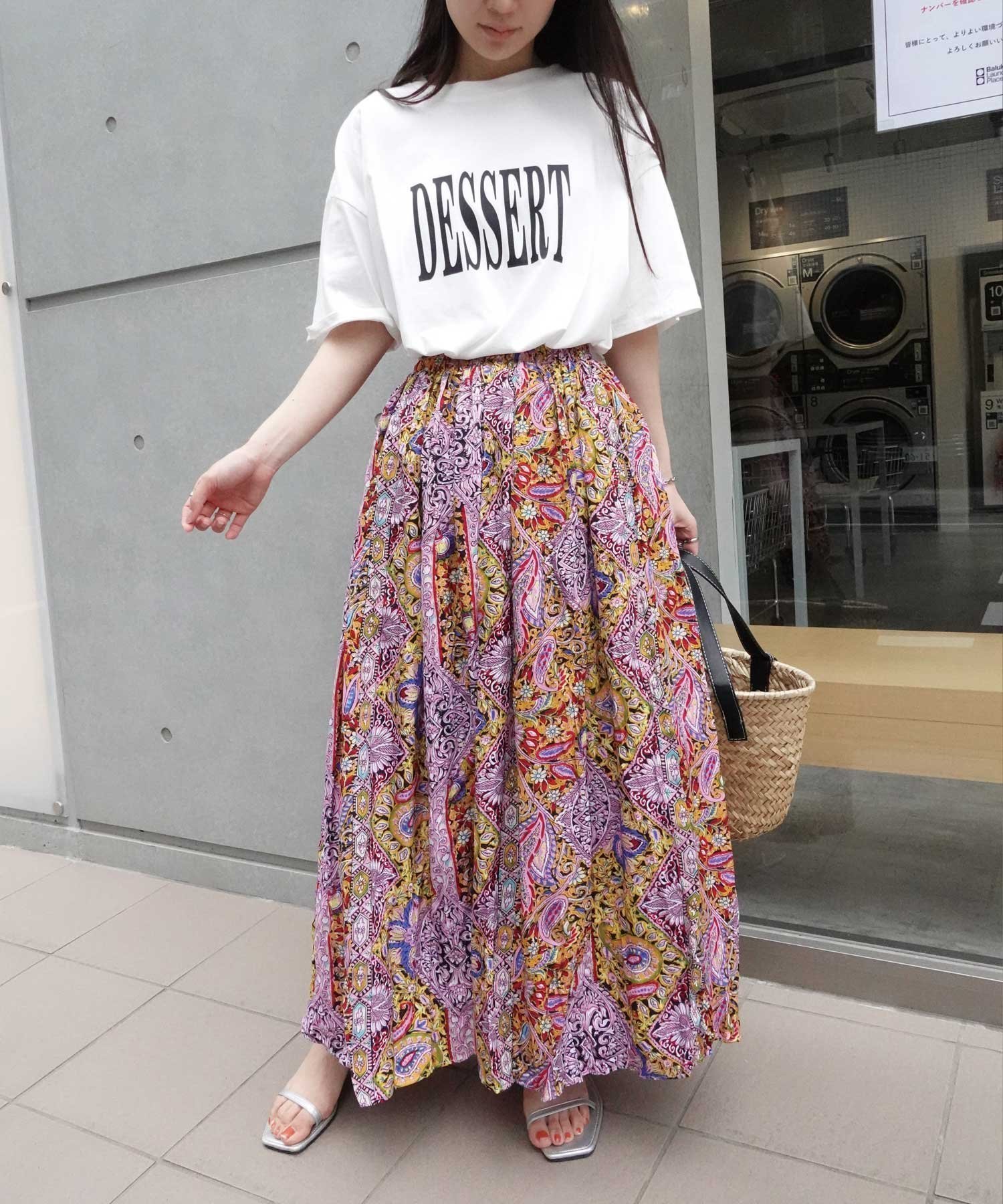 【コーナーズ/CORNERS】のエスニック花柄ロングスカート インテリア・キッズ・メンズ・レディースファッション・服の通販 founy(ファニー) 　ファッション　Fashion　レディースファッション　WOMEN　スカート　Skirt　ロングスカート　Long Skirt　エスニック　Ethnic　ロング　Long　ピンク|ID: prp329100004566120 ipo3291000000032292049