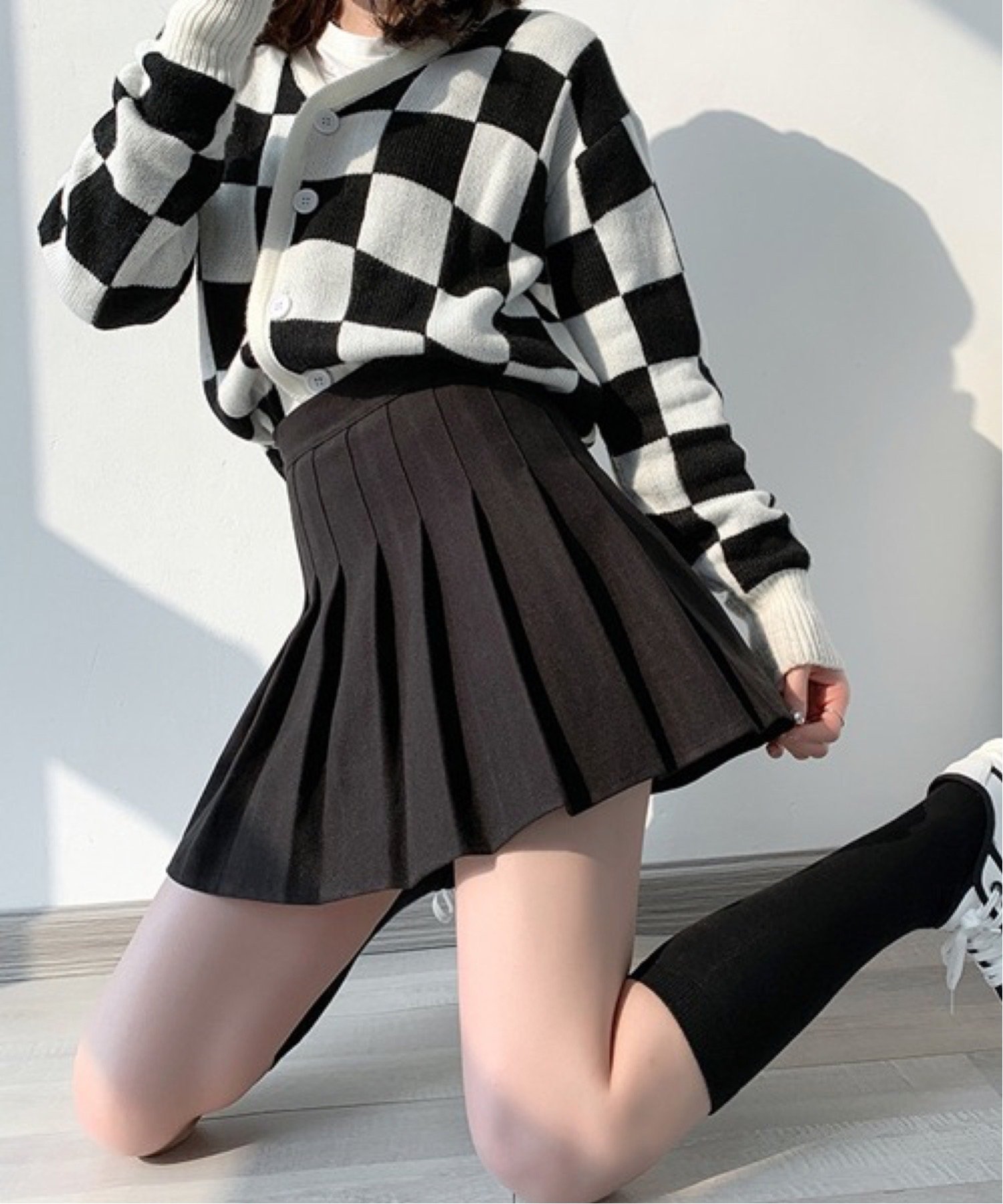 【チェルカ/CERCA】のNia/プリーツミニスカート インテリア・キッズ・メンズ・レディースファッション・服の通販 founy(ファニー) 　ファッション　Fashion　レディースファッション　Fashion for Women　スカート　Skirts　ミニスカート　Mini Skirts　ガーリー　Girly, Feminine Style　スウェット / スエット　Sweatshirt, Sweatwear　スニーカー　Sneakers, Trainers　タートルネック　Turtleneck, High Neck　バランス　Balance, Style Balance　プリーツ　Pleats, Pleated　ミニスカート　Mini Skirt, Short Skirt　レース　Lace, Lace Fabric　ロング　Long, Long-Length　BLK|ID: prp329100004566142 ipo3291000000033159648
