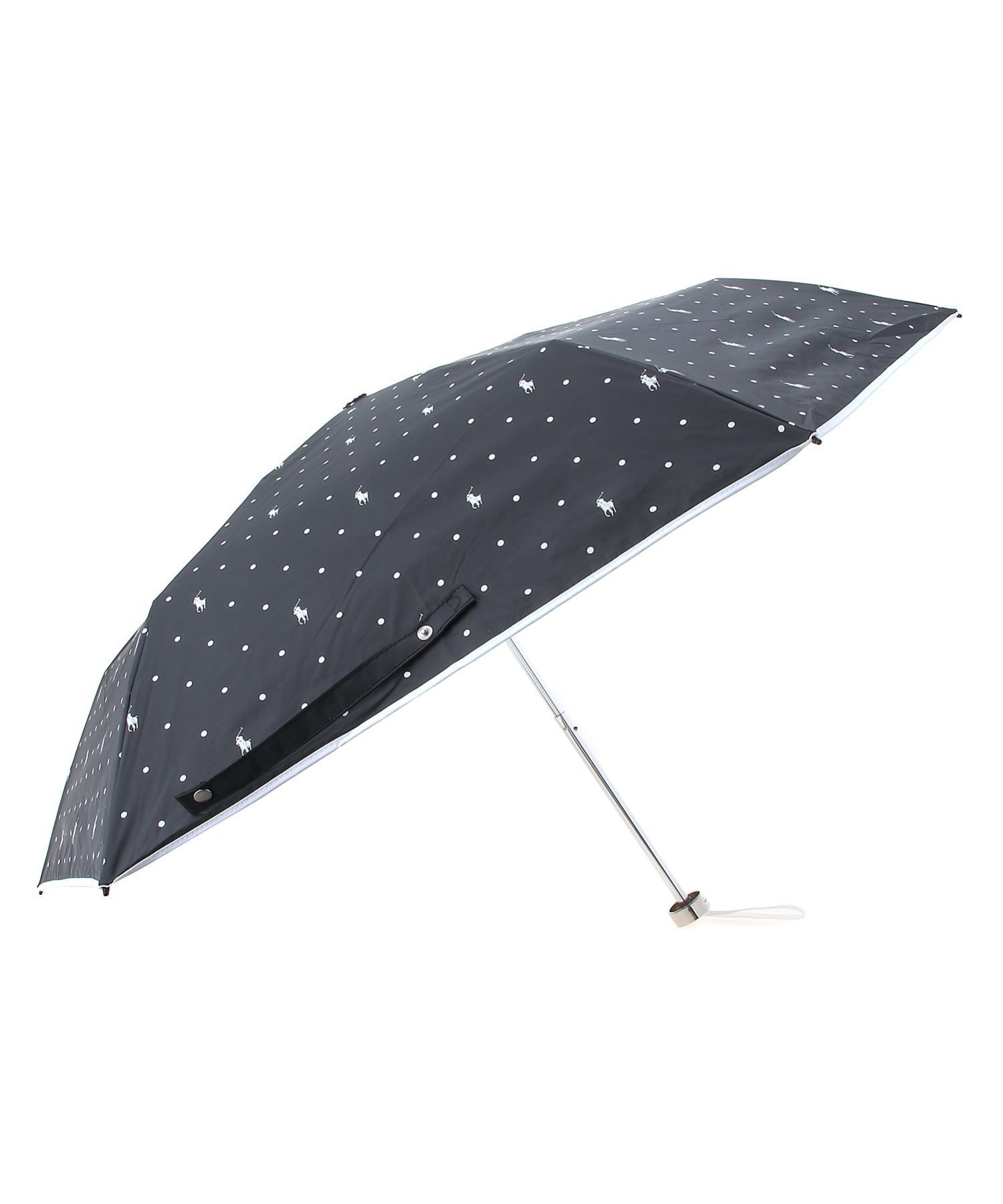 【ムーンバット/MOONBAT】のPOLO RALPH LAUREN/晴雨兼用日傘 ドット 遮熱 インテリア・キッズ・メンズ・レディースファッション・服の通販 founy(ファニー) 　ファッション　Fashion　レディースファッション　WOMEN　傘 / レイングッズ　Umbrellas/Rainwear　ドット　Dot　プリント　Print　定番　Standard　日傘　Parasol　ブラック|ID: prp329100004566143 ipo3291000000032292259
