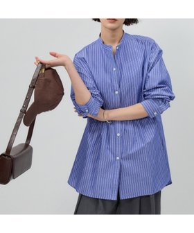 【バビロン/BABYLONE / KIDS】のバンドカラーシャツ 人気、トレンドファッション・服の通販 founy(ファニー) ファッション Fashion キッズファッション Fashion for Kids ギャザー Gathered, Ruffled ストライプ Stripe, Striped Pattern チュニック Tunic, Long Top フェミニン Feminine, Girly 再入荷 Restock / Back in Stock おすすめ Recommended / Our Picks エレガント 上品 Elegant |ID:prp329100004566144