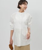 【バビロン/BABYLONE / KIDS】のバンドカラーシャツ 人気、トレンドファッション・服の通販 founy(ファニー) ファッション Fashion キッズファッション Fashion for Kids ギャザー Gathered, Ruffled ストライプ Stripe, Striped Pattern チュニック Tunic, Long Top フェミニン Feminine, Girly 再入荷 Restock / Back in Stock おすすめ Recommended / Our Picks エレガント 上品 Elegant thumbnail ホワイト10|ID: prp329100004566144 ipo3291000000033495955