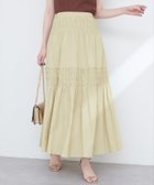 【ナチュラルクチュール/natural couture】の【WEB限定】シャーリングティアードスカート イエロー|ID: prp329100004566152 ipo3291000000033220744