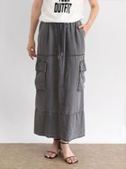 【ラシュッド/LASUD】のテンセルデニムカーゴスカート ブラック|ID: prp329100004566182 ipo3291000000032712245