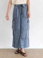 【ラシュッド/LASUD】のテンセルデニムカーゴスカート ブルー|ID: prp329100004566182 ipo3291000000032712246