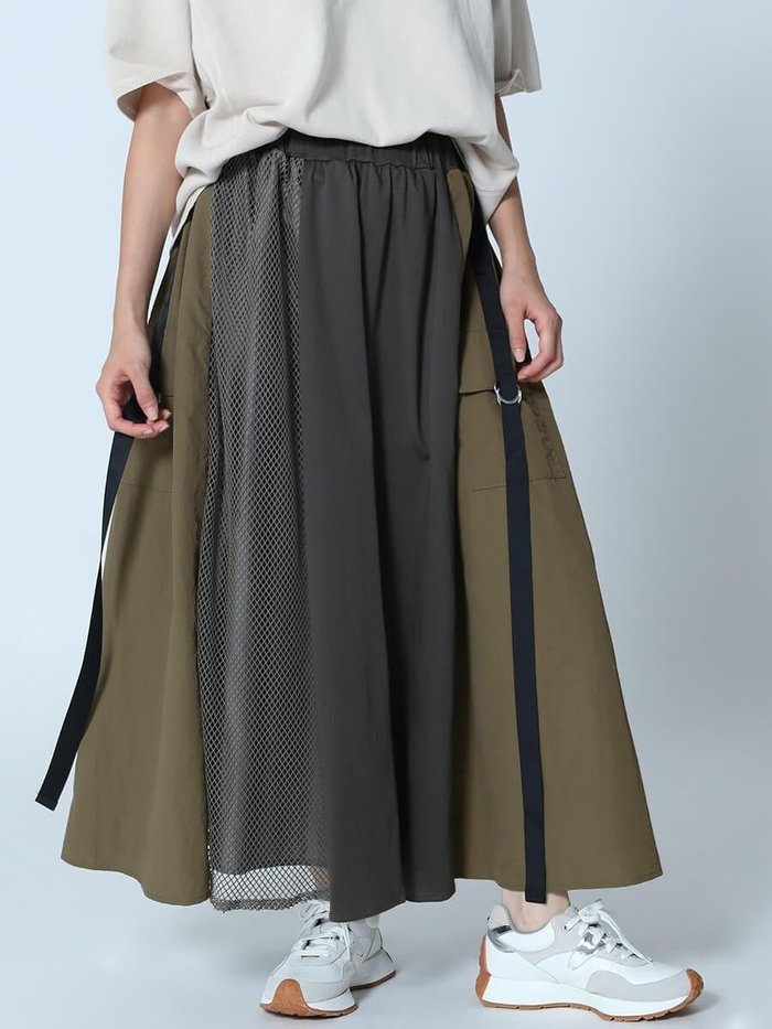 【ラシュッド/LASUD】のメッシュ異素材ミックススカート インテリア・キッズ・メンズ・レディースファッション・服の通販 founy(ファニー) https://founy.com/ ファッション Fashion レディースファッション Fashion for Women スカート Skirts カットソー Cut and Sewn Top ドッキング Docking, Mixed Material ポケット Pocket, Pocket Detail ミックス Mix, Mixed Style メッシュ Mesh, Net Fabric |ID: prp329100004566185 ipo3291000000032664811