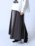 【ラシュッド/LASUD】のメッシュ異素材ミックススカート グレー|ID: prp329100004566185 ipo3291000000032664817