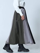 【ラシュッド/LASUD】のメッシュ異素材ミックススカート ブラック|ID: prp329100004566185 ipo3291000000032664819
