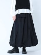 【ラシュッド/LASUD】のメッシュポーチ付バルーンスカート ブラック|ID: prp329100004566187 ipo3291000000032712256