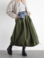 【ラシュッド/LASUD】のデニムドッキングデザインスカート カーキ|ID: prp329100004566199 ipo3291000000032663912