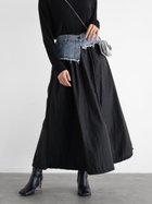 【ラシュッド/LASUD】のデニムドッキングデザインスカート ブラック|ID: prp329100004566199 ipo3291000000032663913