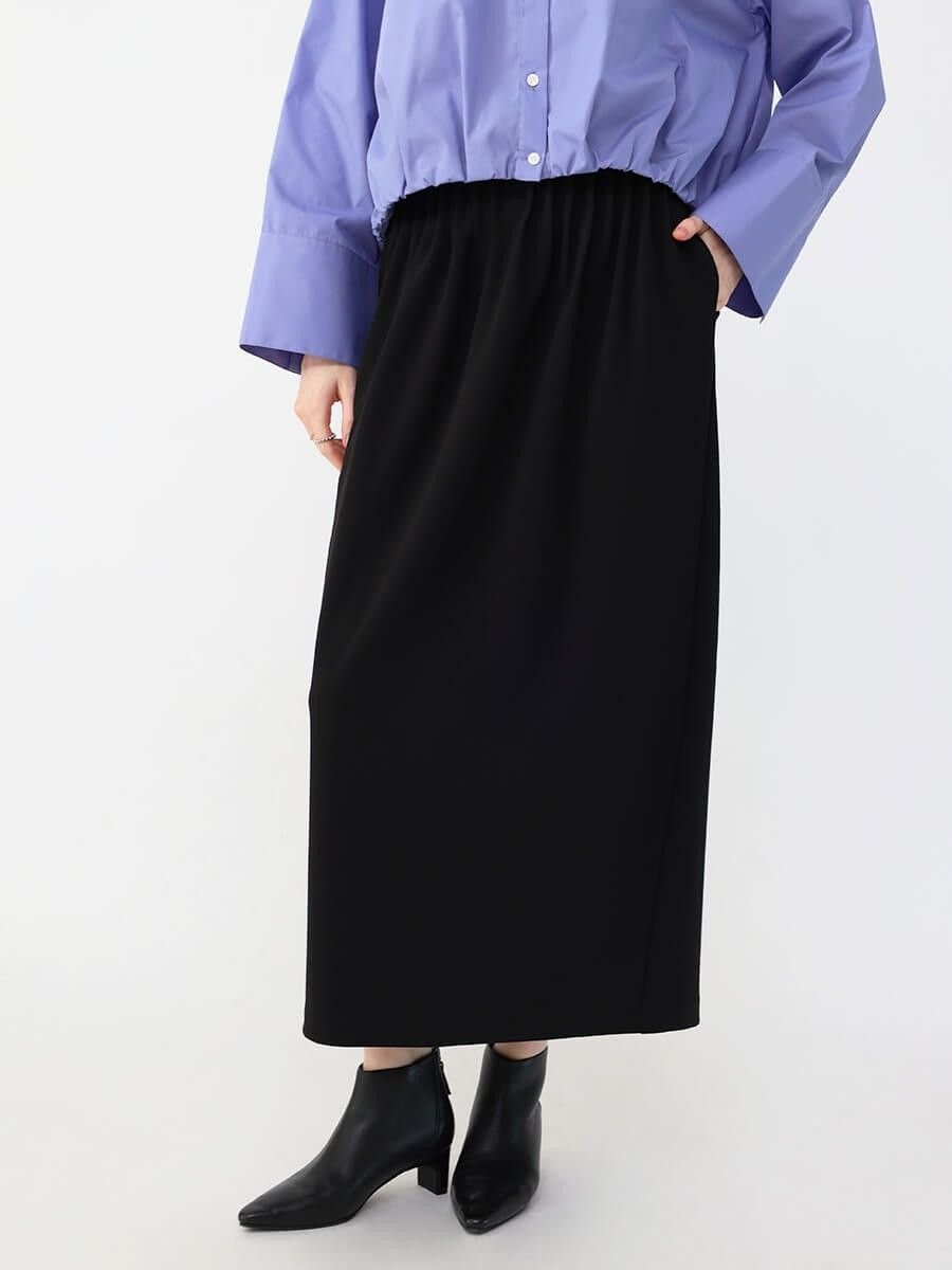 【ラシュッド/LASUD】のウエストタックナロースカート インテリア・キッズ・メンズ・レディースファッション・服の通販 founy(ファニー) 　ファッション　Fashion　レディースファッション　Fashion for Women　スカート　Skirts　コンパクト　Compact, Small Size　ストレッチ　Stretch, Stretchy Fabric　エレガント 上品　Elegant　ブラック|ID: prp329100004566202 ipo3291000000032663919