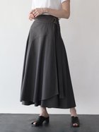 【ラシュッド/LASUD】のラップフレアスカート チャコールグレー|ID: prp329100004566207 ipo3291000000032676831